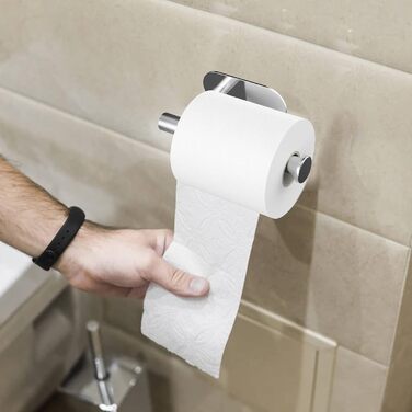 Тримач для туалетного рулону самоклеючий, настінний тримач для туалетного рулону з нержавіючої сталі SUS 304, тримач для туалетног