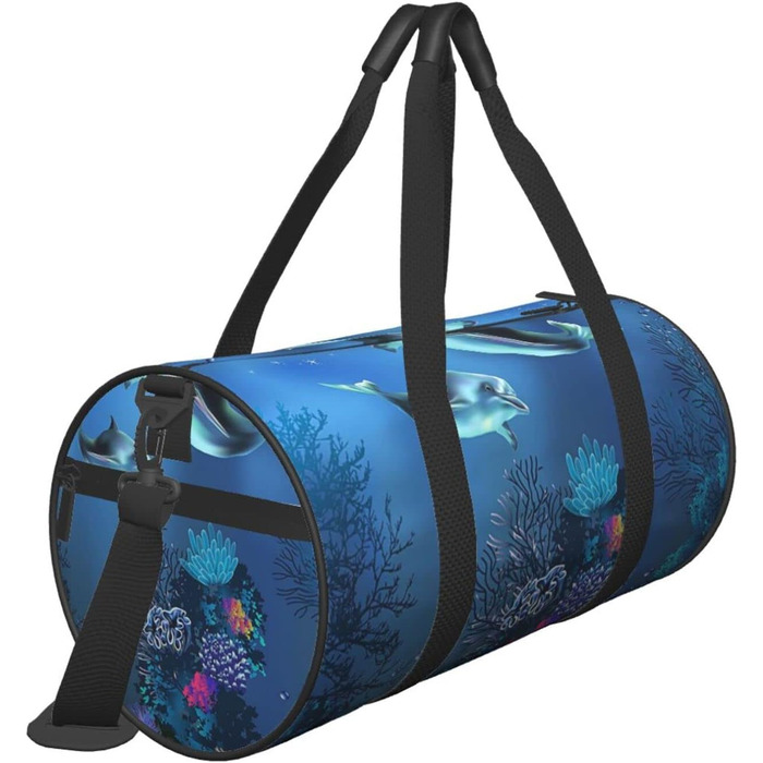 Дорожня сумка-циліндр з тропічним принтом пальмового листя, спортивна сумка для чоловіків та жінок, сумка-мішок, спортивна дорожня сумка