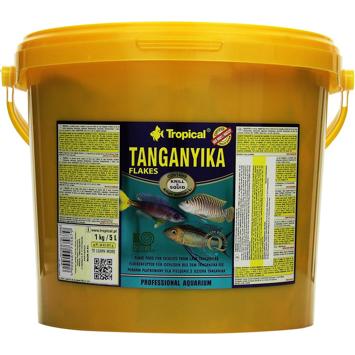 Пластівцевий корм Tropical Tanganyika для цихлід Танганьїки, Танганьїка, упаковка з (1 x 5 л)