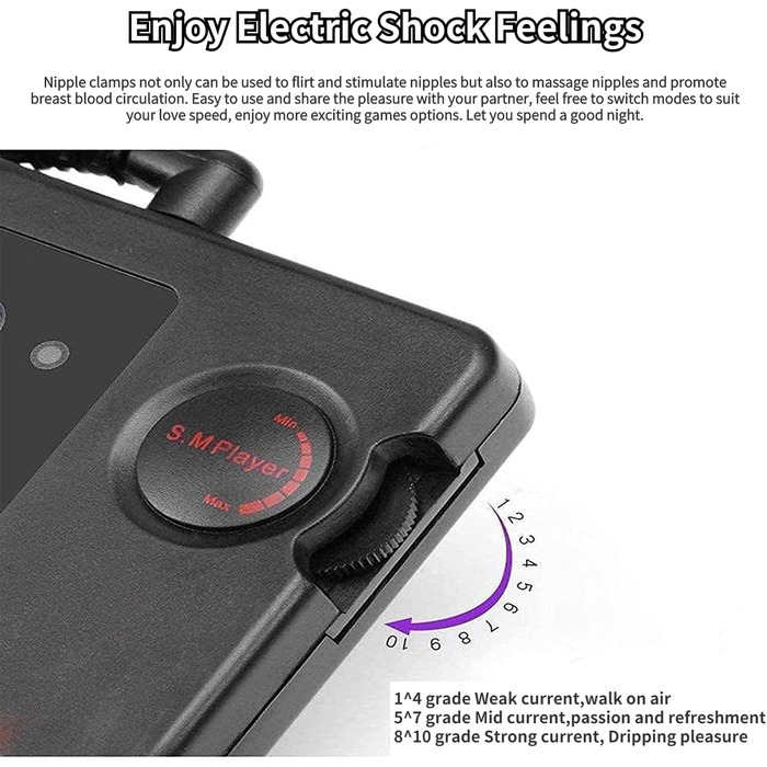 Електрошок кліпси JCBDTXTY, стимуляція сосків та клітора, BDSM-набір