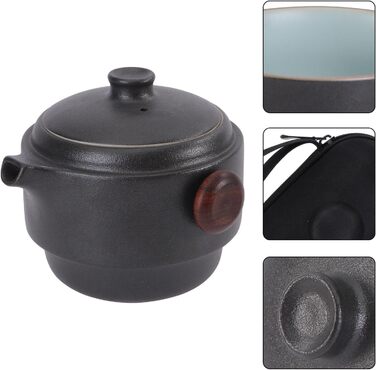 Набір для чаювання Кунг-Фу з кераміки, портативний, з кришкою та ситечком ідеальний вибір для любителів чаю в дорозі