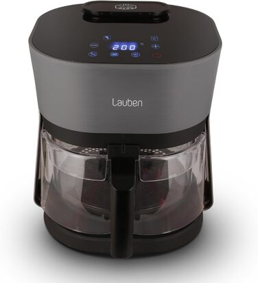Фритюрниця Lauben Glass&Steam з гарячим повітрям 4500BG зі скляним кошиком для смаження, функцією пари, 8 програм, ручним налаштуванням часу та температури, кошик, безпечний для посудомийної машини, об'єм контейнера 4.5 л