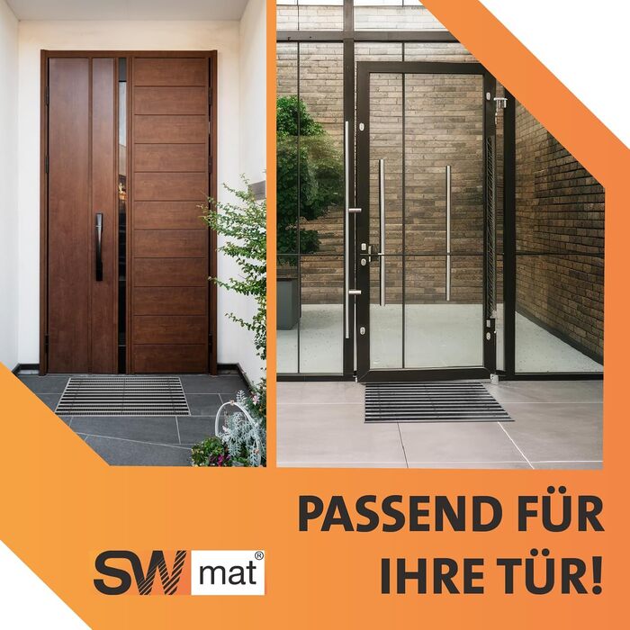 Килимок для внутрішніх та зовнішніх дверей Вхідний килимок з алюмінієвою рамкою Вбудований брудозбірний килимок та килимок для заглиблених дверей кольору антрацит 80 x 60 см Антрацит 60 x 80 см (прямокутний)