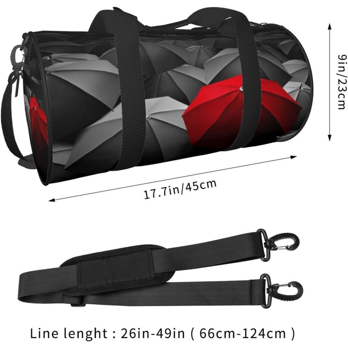 Дорожня сумка Смуток, штормовий день, парасольки - спортивна сумка для чоловіків та жінок, сумка для подорожей та спорту