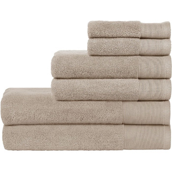 Бавовняний махровий набір рушників з 6 частин 2 банних рушники, рушники для рук та фланелі, 608 г/м, надзвичайно м'які, поглинаючі