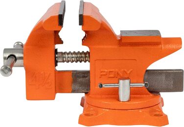 Верстат сріблястий Pony Jorgensen GID-286147 з поворотним основанням, помаранчевий, 11,4 см
