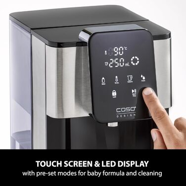 Турбодиспенсер гарячої води, гаряча вода за кілька секунд (40-100C), 2600 Вт, дуже великий 4-літровий резервуар для води, кнопка прямого вибору дитячого харчування (37C), енергозберігаючий одинарний, 1660 -