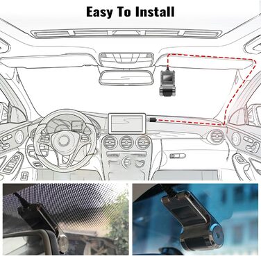 Автомобільний відеореєстратор CAMECHO Mini для автомобільного радіо для Android, USB DashCam Car з автомобільною камерою 170 з шир