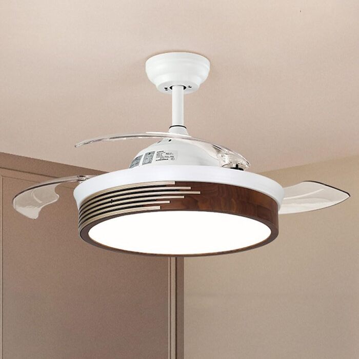 Світлодіодне освітлення NSXBY, прихований стельовий вентилятор, безшумний вентилятор, сучасний стельовий вентилятор, пульт дистанц