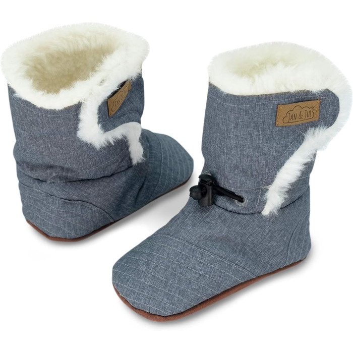 Перші туфлі для ходьби для немовлят та хлопчиків ясельного віку, зимові чоботи на підкладці 12-18 місяців, сірі