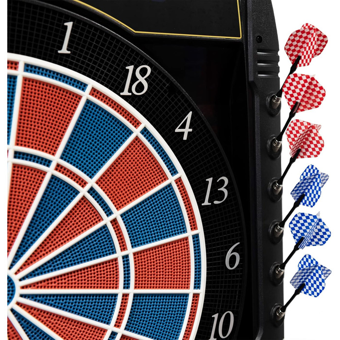 Електронна мішень для гри в дартс Karella CB-50 з 27 іграми та 159 варіаціями ігор, точні турнірні розміри, 2-лункова конструкція, професійний пристрій