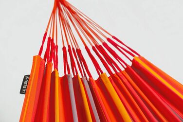 Класичний одномісний гамак, ручної роботи в Колумбії, шириною 140 см для відпочинку в приміщенні та на відкритому повітрі. (Toucan