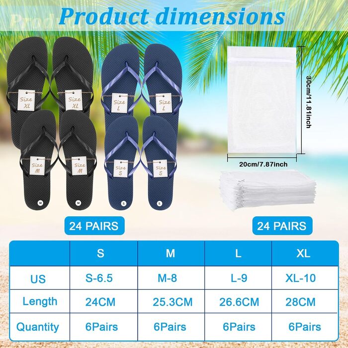 Пари унісекс шльопанців/роздільників пальців ніг Malloom для весільних гостей, капці для ванни з картками розмірів та мішечками на шнурках, спа-капочки-шльопанці для готелю та пляжу, 24