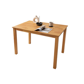 Обідній стіл Woodroom Kota 110x70 см Масив дерева гевеї, лакований, колір дуб Невеликий кухонний стіл, обідній стіл, компактний, стійкий та простий у догляді, дуб 110x70 см