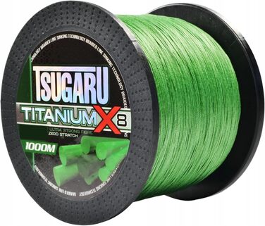 Волосінь 8-ниткова плетена основна волосінь Titanium X8 150 м/1000 м 0.08-0.40 мм 0.20 мм / 34.2 кг / 1000 м