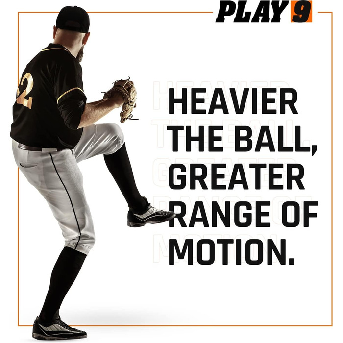 Набір обтяжених бейсбольних м&39ячів Plyoball (зі швами) для тренування кидків та швидкості з натяками, 6 шт., 9