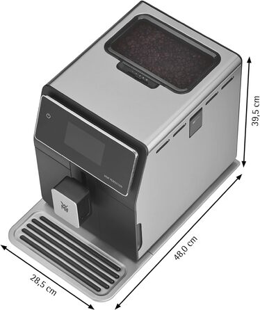 Повністю автоматична кавоварка WMF Perfection 880L з молочною системою, 18 напоїв, подвійний термоблок, кавомолка з нержавіючої сталі, профіль користувача, контейнер для молока 1 л