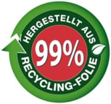 Екологічні сміттєві пакети Pely зі шнурком, 35 літрів, вигідна упаковка 11 x 12, виготовлені з 99 переробленого матеріалу, для утилізації побутових відходів та залишкових відходів