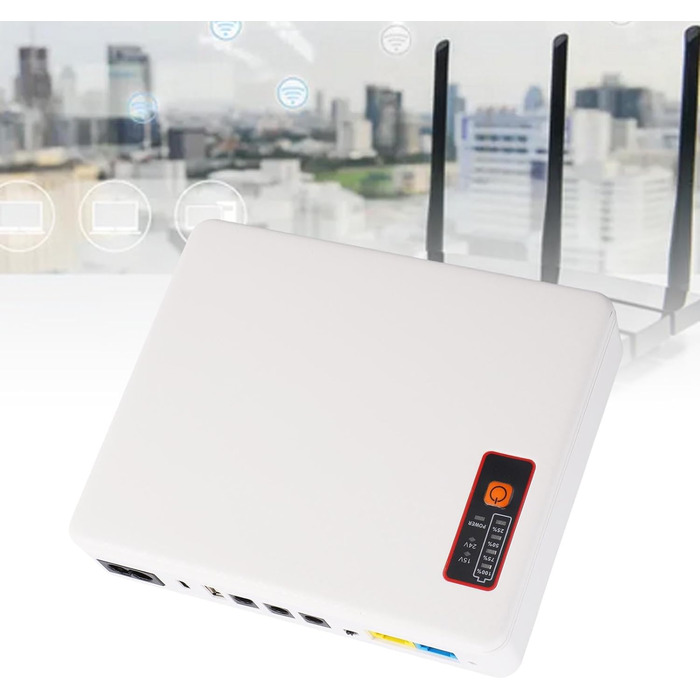 Міні-UPS DC 20800 мАг, Джерело безперебійного живлення для роутера, модему, камери, USB Type-C POE (Європейська вилка)