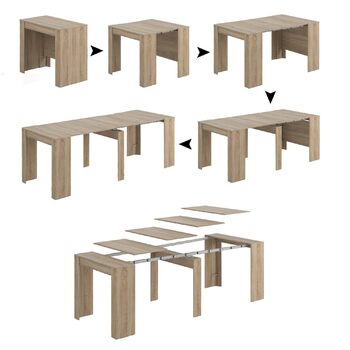 Розкладний обідній стіл Compton, розкладний стіл з багатофункціональними подовжувачами, розкладається до 10 місць, 51/237 x 90 x 78 см, дуб