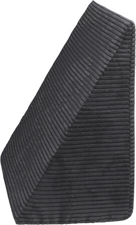 Широкополосна вельветова клиноподібна подушка Selfitex 60x50x30 см, Виготовлено в Німеччині, зручна подушка для читання, подушка для спини, ергономічна форма, подушка для ніг зі стійкої піни, знімний чохол, легке чищення (антрацит) Широкополосна вельветов