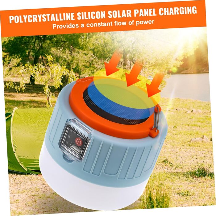 Сонячний кемпінговий світильник ibasenice з дистанційним керуванням, акумуляторний наметовий світильник для кемпінгу та саду, розумний індикатор живлення, режими яскравості, універсальне використання