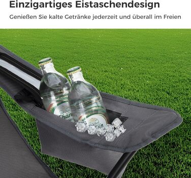 Кемпінгове крісло, 2 шт., складне крісло, кемпінгове крісло з підставками для чашок, складне крісло, кемпінгове рибальське крісло, складне з підлокітниками, вуличне крісло сірого кольору, 39S CAMP