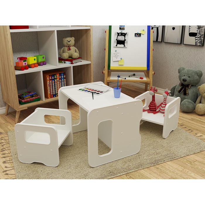 Дитяча лавка defiPad дитяча лавка може перетворюватися на дитячий стіл дерев'яна лавка з 2 висотами сидіння дитяча лавка з функціє