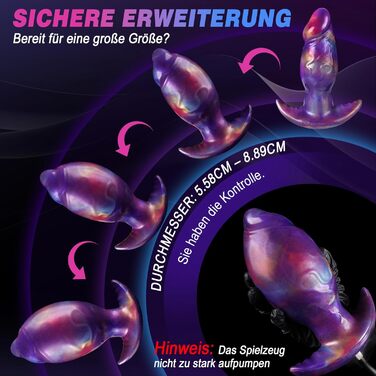 Фалоімітатор Leyuto, надувний, реалістичний «монстр», з T-подібною основою