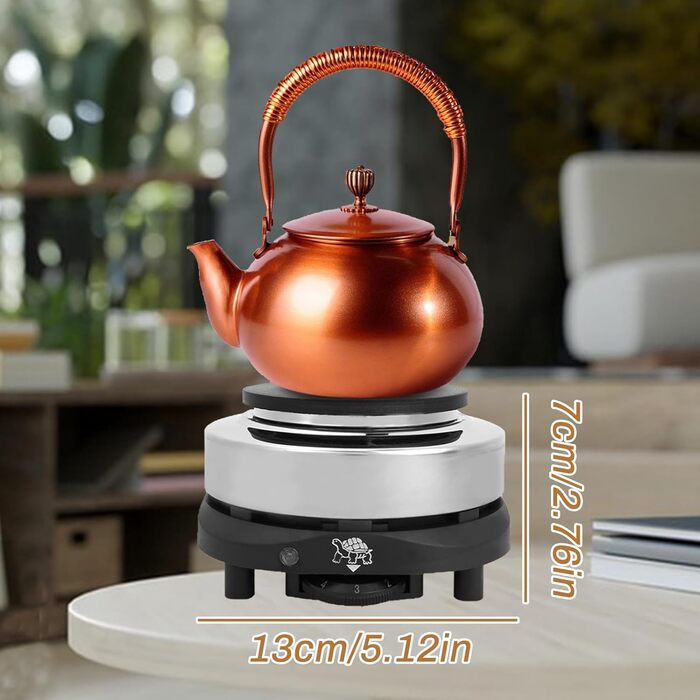 Електрична чайна плита GAESHOW, електрична міні-плита, портативна електрична настільна плита, одинарна нагрівальна пластина 500 Вт нагрівач для кухні чаю та кави