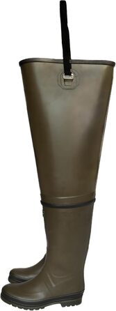 Гумові вейдерси TIGAR Drina, гумові вейдерси Tara з неопреном, ручної роботи, для рибалок, мисливців, рибалок, для різних сезонів, дуже міцні та надійні, розмір 41, зелена гума - Drina