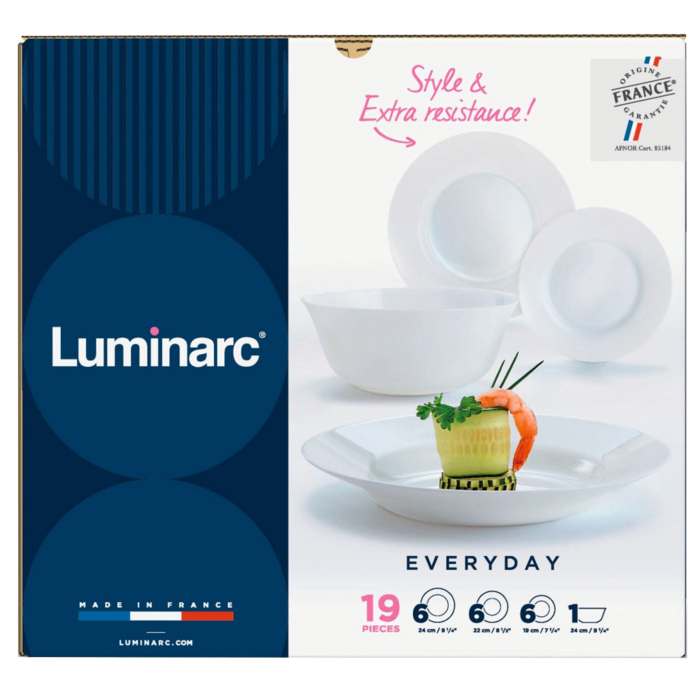 Сервіз столовий LUMINARC EVERYDAY, 19 предметів (6122524)