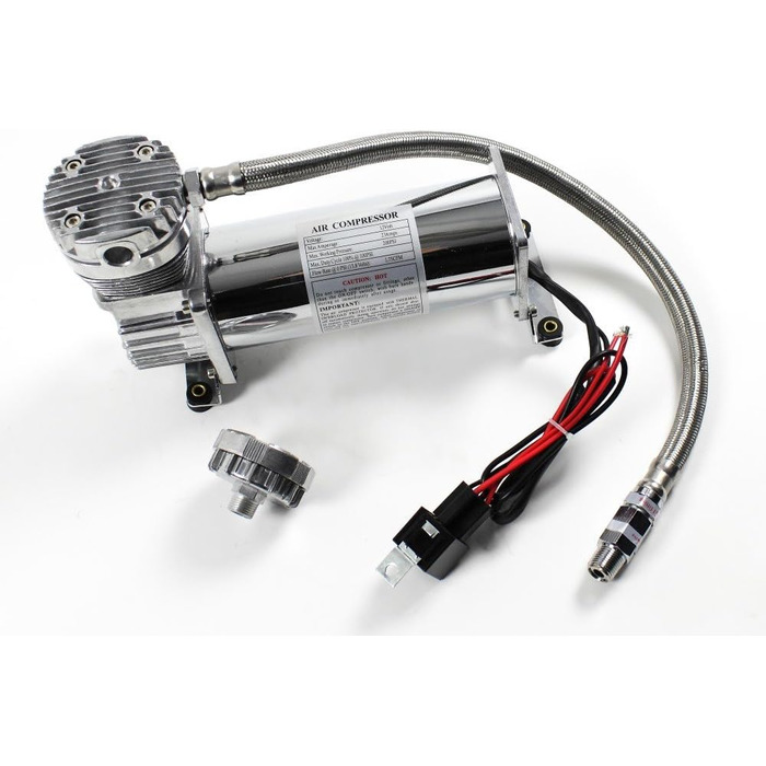 Компресор Airride 380/381 Пневматична підвіска 12V 1/4 NPT 200PSI CHROME 1099134