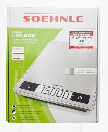 Цифрові кухонні ваги сріблястого кольору з нержавіючої сталі, вага до 15 кг (точність до 1 г), побутові ваги з запатентованою сенс