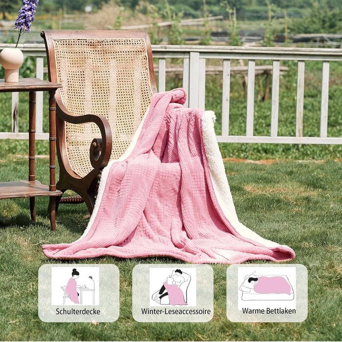 Ковдра з підігрівом 130x160 см - Ковдра з підігрівом та 9 режимами нагріву - функція автоматичного вимкнення на 10 годин, захист від перегріву, можна прати в пральній машині (Рожевий) Рожевий 130 x 160 см