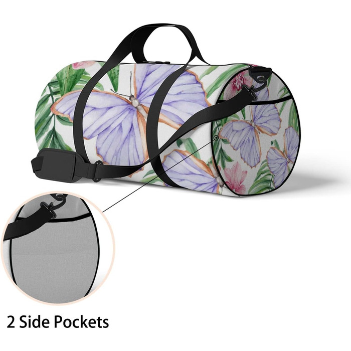 Спортивна сумка для фітнесу, йоги та танців, дорожня сумка для вихідних, з красивим дизайном метелика, унісекс сумка для тренувань