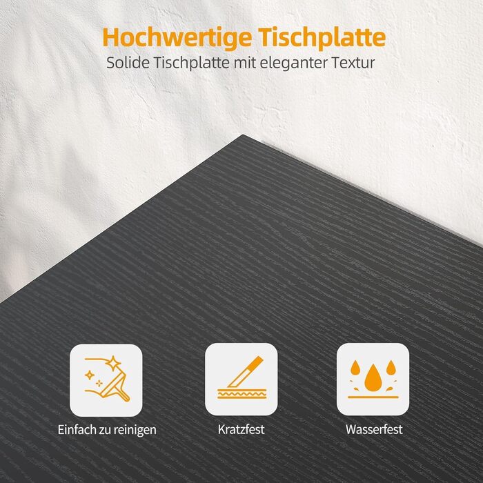 Ігровий стіл BEXEVUE L-подібної форми, 140 x 70 см, двосторонній ігровий комп&39ютерний стіл з розетками та боковими кишенями, кутовий стіл для офісу та дому, міцніший X-подібний кронштейн, чорний 140 x 70 см (подовжувач)