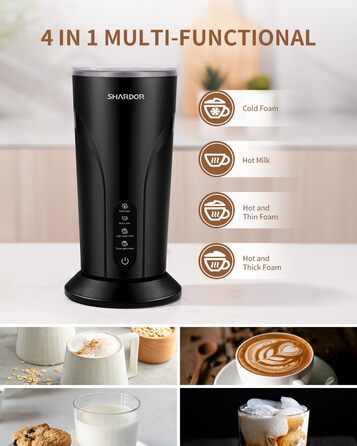 Піноутворювач для молока 4 в 1 електричний, магнітна головка для перемішування, гаряче молоко 300 мл, піна 150 мл, 500 Вт, для мак