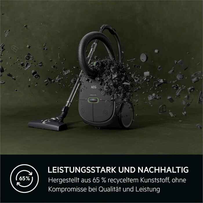 Пилосос із мішком AEG CLEAN 6000, 850 Вт, 3 роки гарантії, AB61C1OKO, чорний