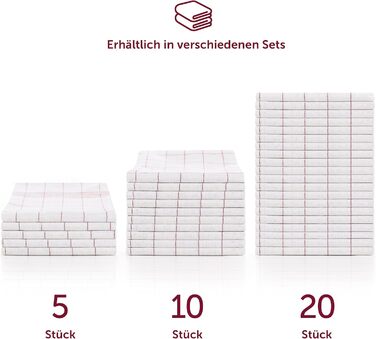 Набір Blumtal з 10 чайних рушників преміум-класу - високоякісні чайні рушники, 100 бавовна, червоні в клітинку, 50x70см 10 шт. чер