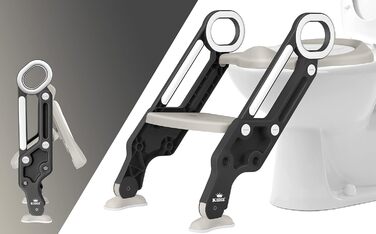 Дитяче сидіння для унітазу KIDIZ, крісло для унітазу зі сходинками та ручками, Складне дитяче сидіння для унітазу, горщик, горщик,