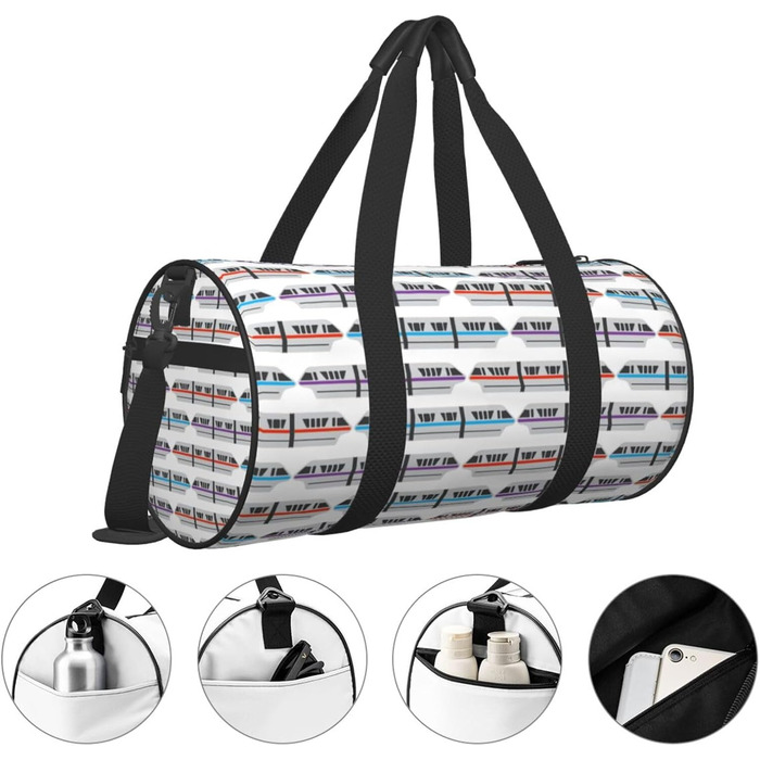 Дорожня сумка Місячні Вовки 3D, кругла, великої місткості, легка та міцна, ідеальний подарунок для походів, відпустки, ділових поїздок та іншого, на одне відділення, універсальний розмір