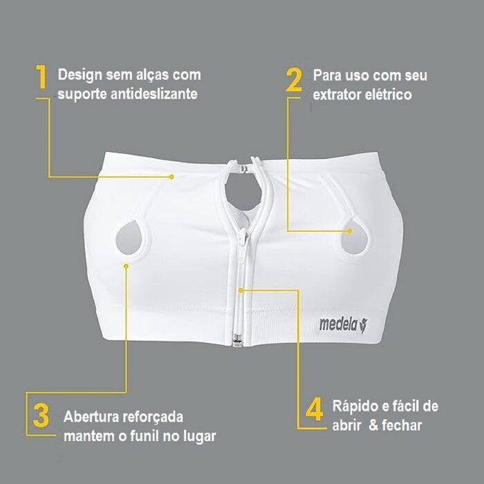 Для зручного зціджування без рук Сумісний з усіма молоковідсмоктувачами Medela