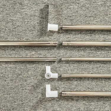 Каркас балдахіна для ліжка Beyeutao, Каркас москітної сітки, Каркас балдахіну, Каркас балдахіну для ліжка, Каркас ліжка з балдахіном, Каркас балдахіну для ліжка, Штанга для балдахіну для ліжка, Гвинтовий дизайн. (Нержавіюча сталь, 150 x 200 см) Нержавіюча