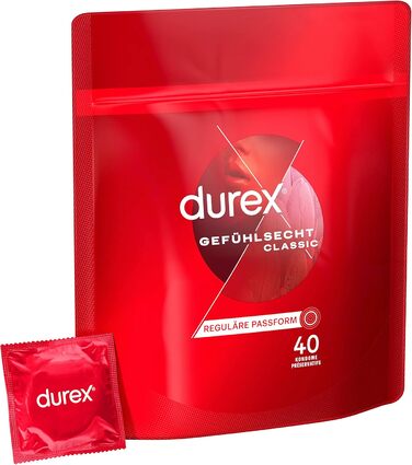 Класичні презервативи Durex Emotional ідеальна посадка та легке розкручування Тонкий, зволожений, прозорий, приємний запах Упаковка 40 шт. (1 x 40 шт. ) 40 шт. (1 упаковка)