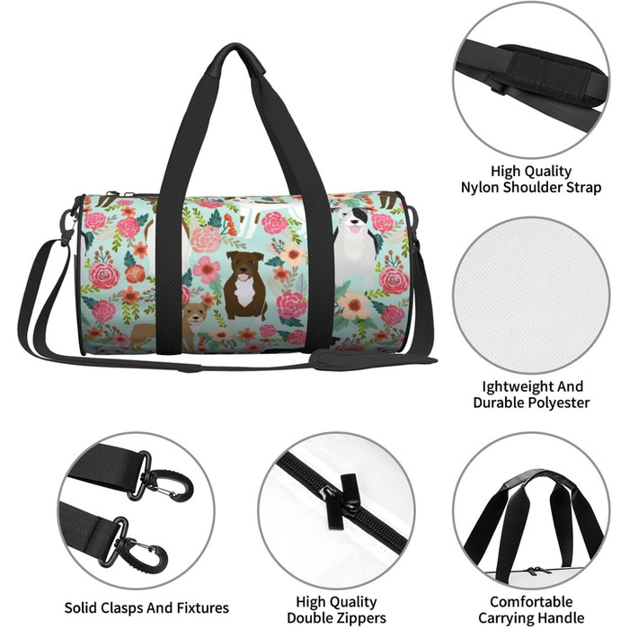 Спортивна сумка, дорожня сумка, з принтом тварин, сумка на нічліг, чорна, універсальний розмір, сумка для подорожей