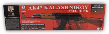 Страйкбольна гвинтівка Калашников АК-47 202229 – пружинна, дерев’яна, 6 мм, <0.5 Дж, BAX, 300-зарядний магазин