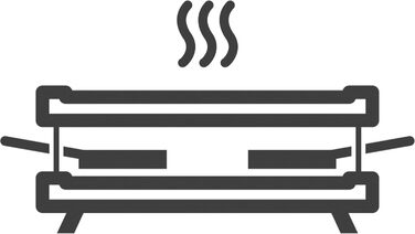 Гриль Domo DO9147G раклет 'Just US -4 P-600 W, металевий, 1 літр, чорний