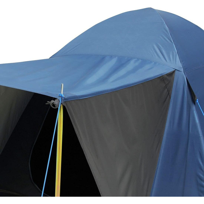 Намет Bosa 3-місний купольний намет із сонцезахисним навісом Вентиляція входу Водонепроникний із 3000 мм Синій сірий