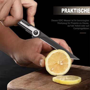 Кишеньковий ніж, тонкий одноручний ніж гострий туристичний складаний ніж з лезом з нержавіючої сталі, ніж джентльмена для кемпінгу